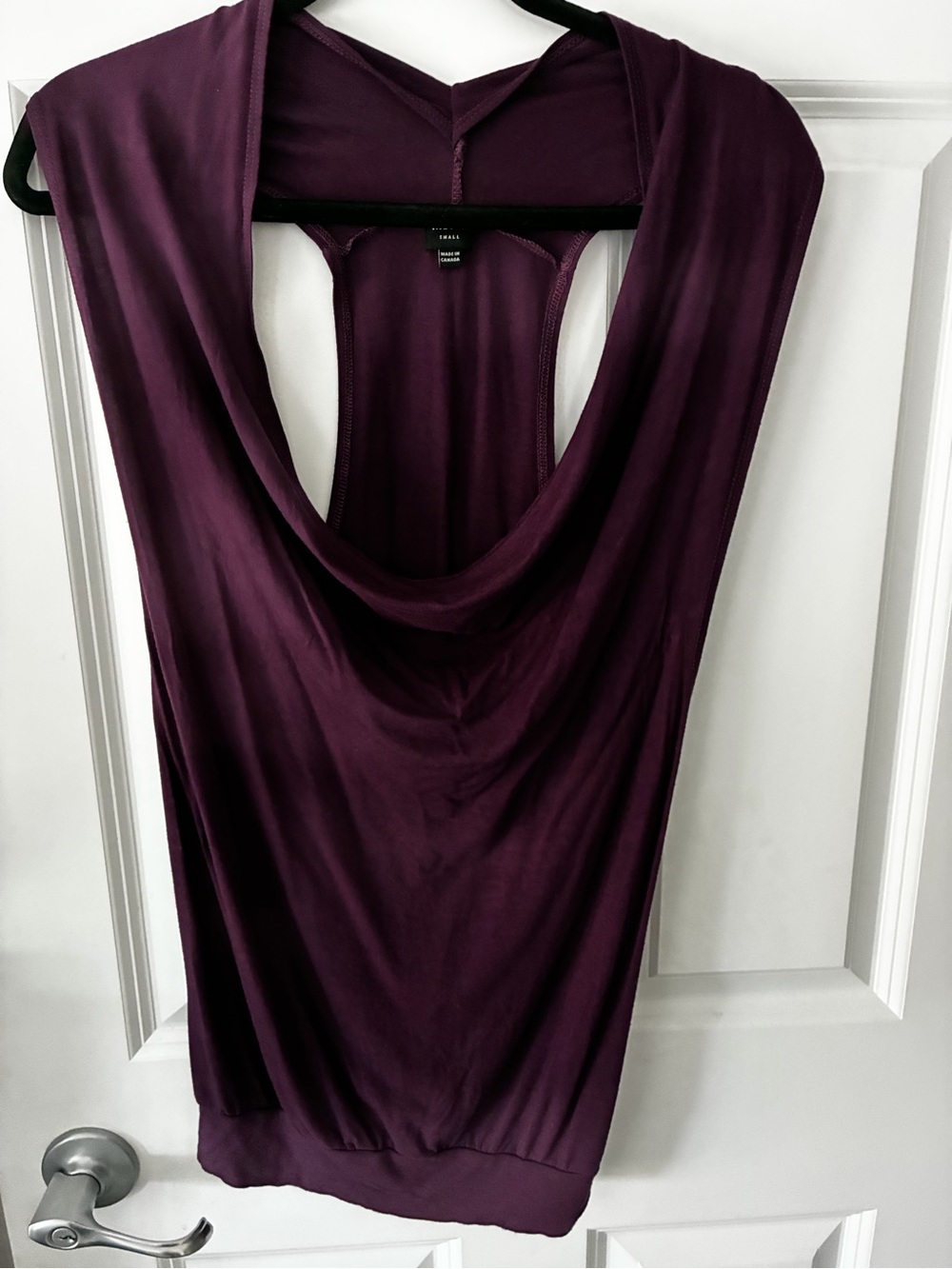 Sleeveless Cowl Neck Top - Deep Plum